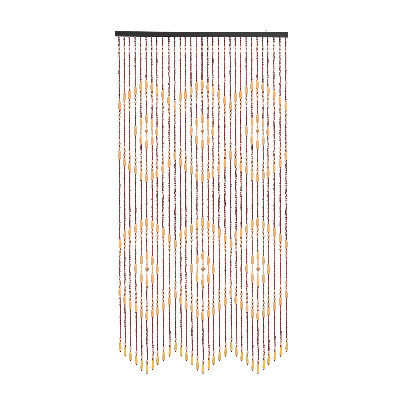 

Handmade Bohemian Wood Bead Curtain, Natural Bamboo Room Divider Doorway Decor for Living Room Bedroom, Chinese Style бежевый