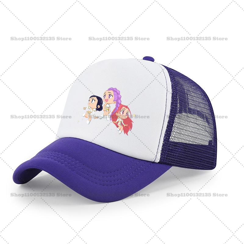 KPoP Demon Hunter Summer Baseball Cap Cartoon Anime Print Hat Boy Girl Breathable Kid Hat HipHop NetCap Kawaii Kids Toy Gift