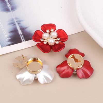 2Pcs Shirt Button Covers Floral Buttons Seamless Sewing Clip Decorative Shirts Dresses Button Clips Clothing Accessory