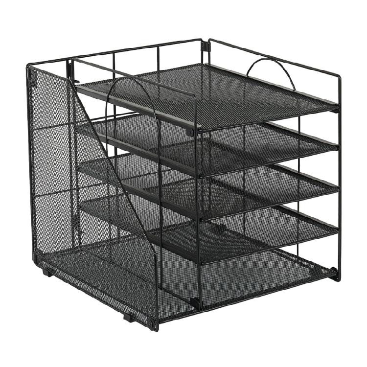 Multipurpose Document Organiser 5-Tiered Paper File Tray Document Organiser with Magazine Rack Desktop File Organiser чёрный 3080₽
