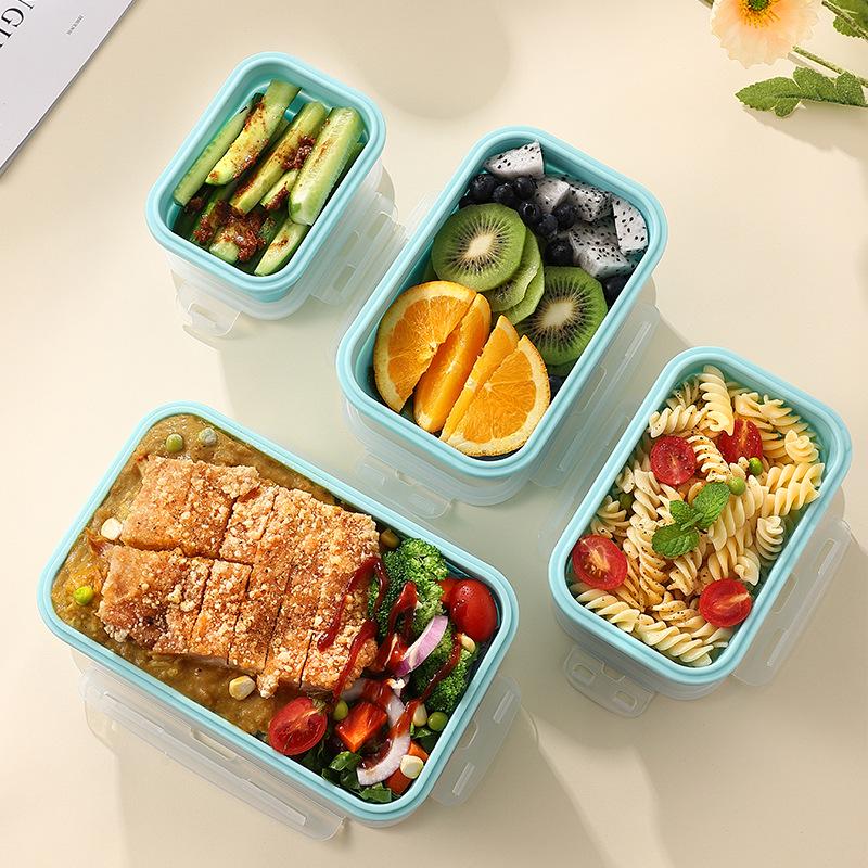 Skládací silikonový obědový box - Bento box vhodný do mikrovlnné trouby a lednice