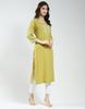 MONTE CARLO Women's Self Design 3/4 Sleeve Regular Fit Kurti