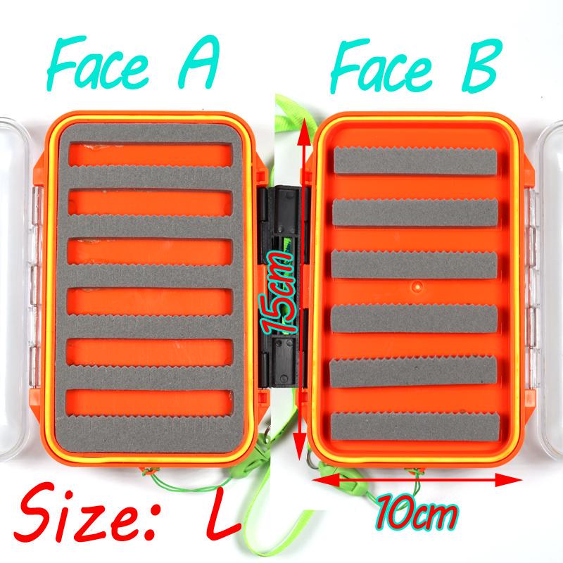 1 STK 2-lags fluefiske lommeboks Vanntett etui for nymfe tørre våte fluer Ørret Karpe Laksefiske Flue Box SL