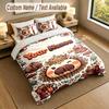 Adventure Journey Theme Personalized 3Pcs Bedding Set Custom Text & Name 1 Sheet 2 Pillowcases Household Bedding 1pc