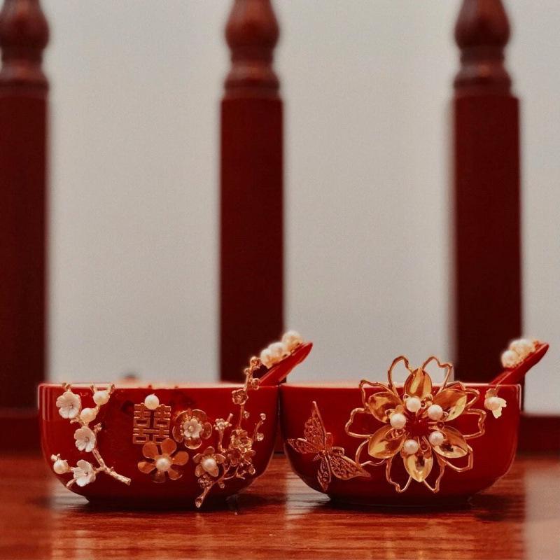 Wedding Ceramic Gaiwan Tea Cup Set