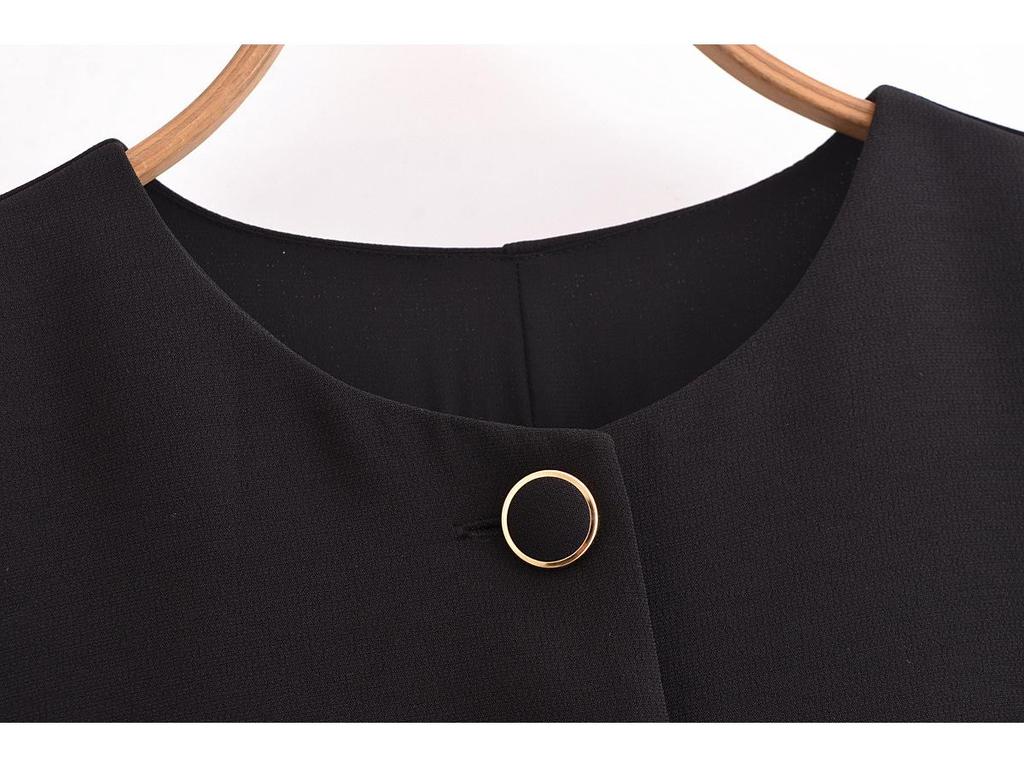 2025 Spring Women's European & American Sleeveless Round Neck Jumpsuit