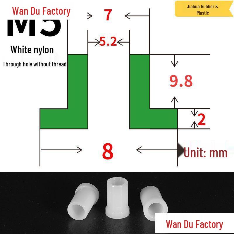 T-Shaped Nylon Insulating Bushing Spacer for M3-M35 Threads