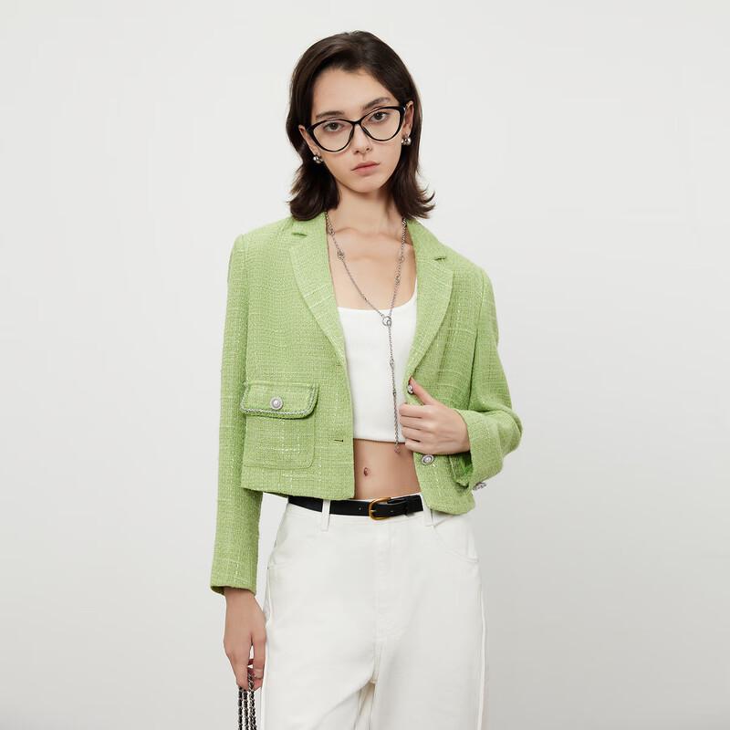 

Женское твидовое короткое пальто Gejin с длинным рукавом S