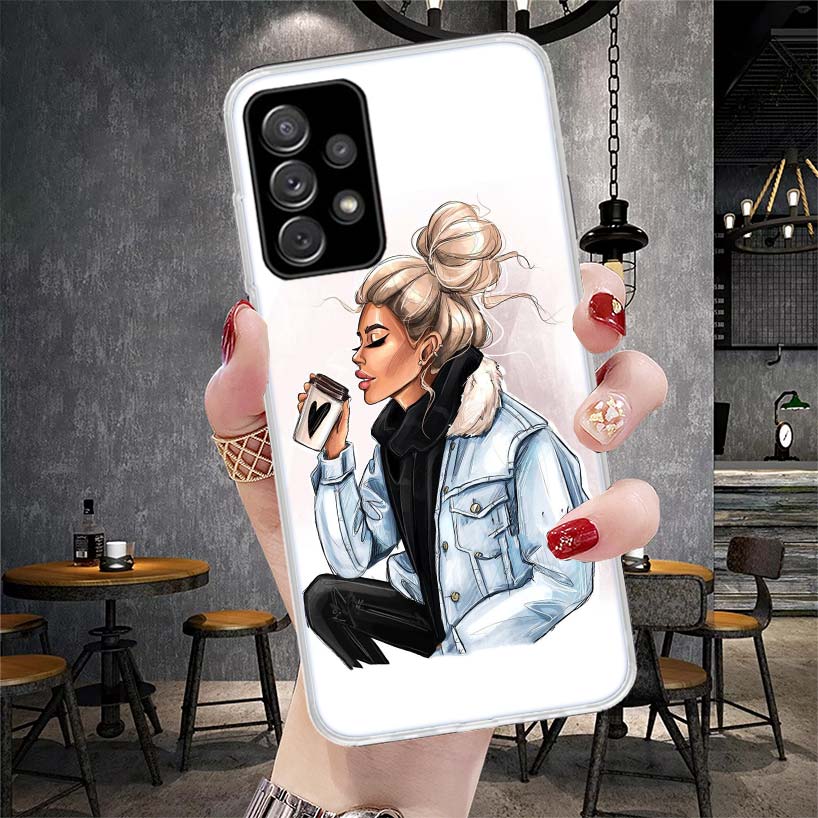 Girl Boss Female Coffee Soft Phone Case For Samsung Galaxy S22 S23 S24 S25 Edge S26 Ultra S20 FE S21 Plus + Fundas Coque Galaxy