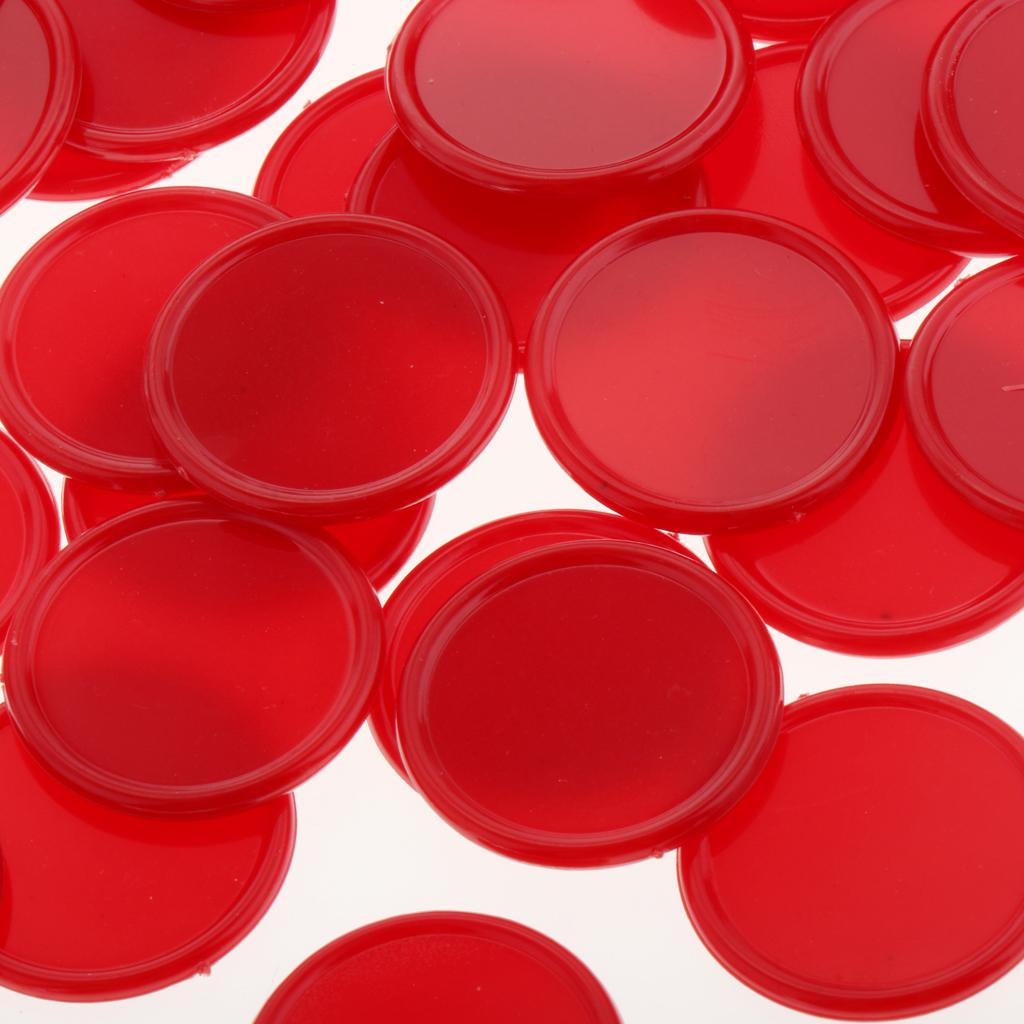 100Pcs Plastic Learning Counters Disks Bingo Chip Counting Discs Markers, Poker Chips Game Tokens with Storage Box, 25mm/1 Inch