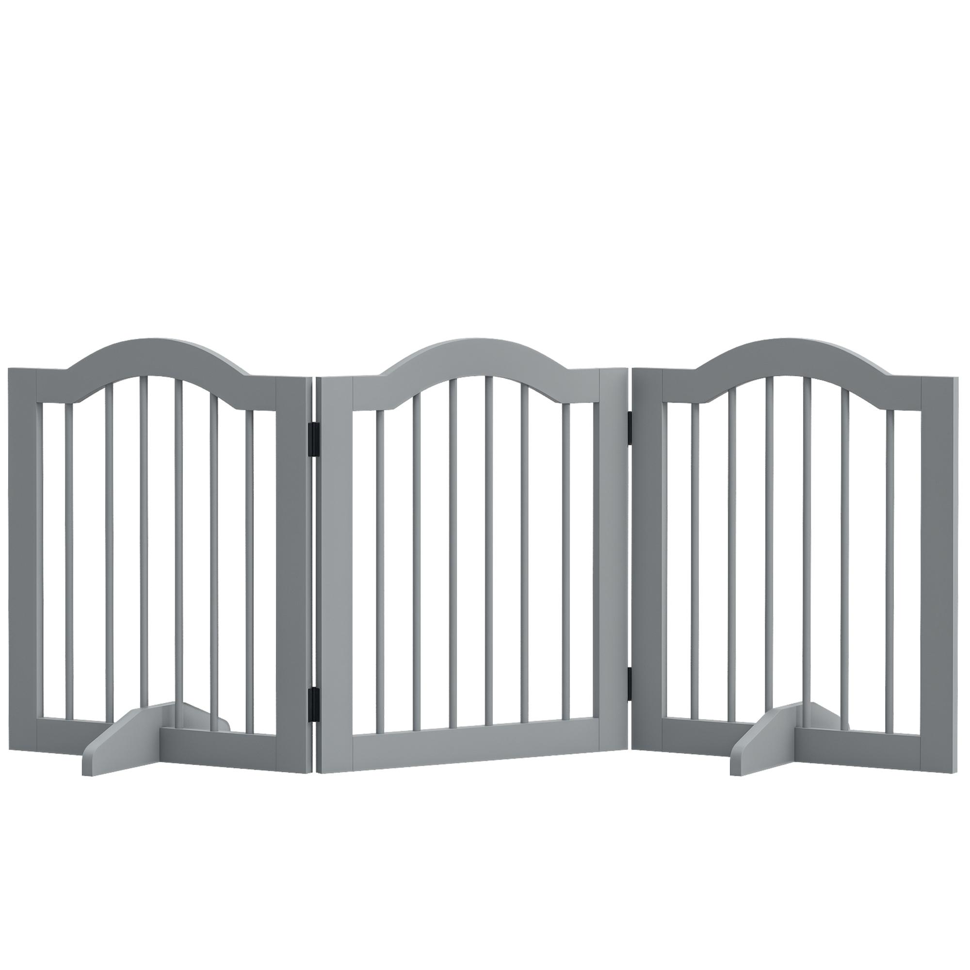 3 Panels Dog Gate w/ Support