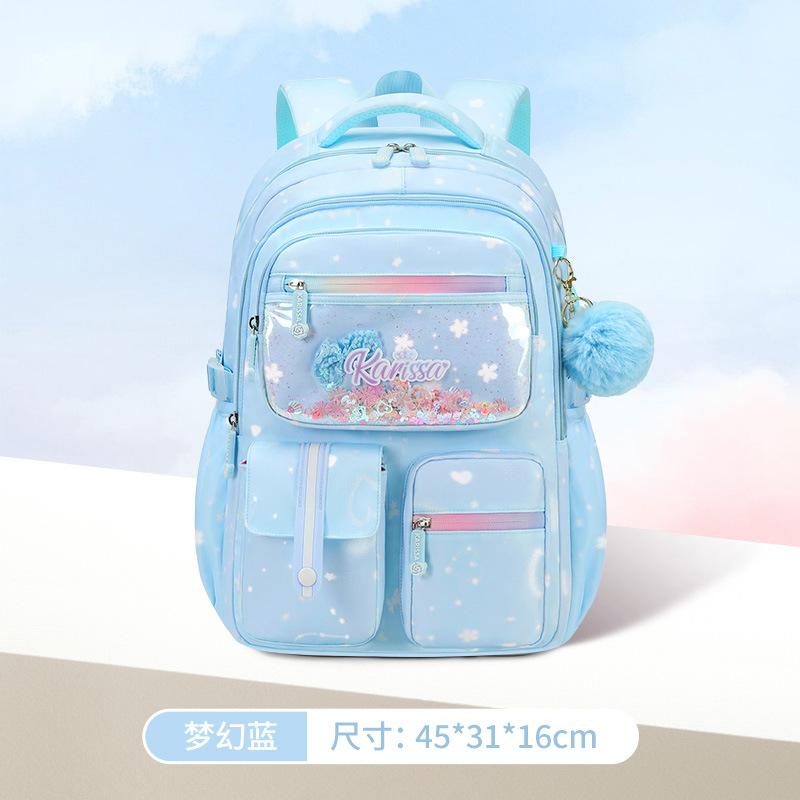 Kids Rucksack Primary Schoolbag Girls Cute Backpack Large Light School Bag Sequined Print Kawaii Backpack Waterproof Book Bag