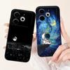 For Tecno Pova 6 Neo Pova6Neo Case Liquid Silicone Soft TPU Back Cover 2024 Fashion Phone Funda Gothic Black Night Bumper