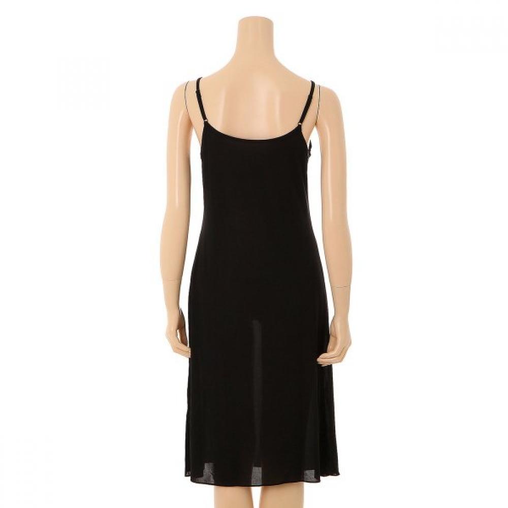 Wacoal Long Slip For Underwear 2 Colors Set  Wgn7303 Iv Bk 