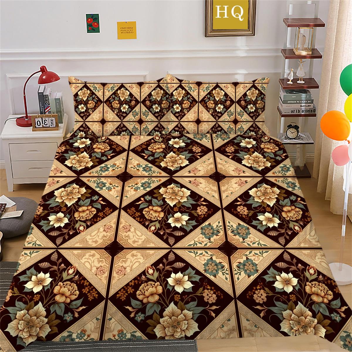 

Комплект постельного белья в 3D-индийском стиле с одеялом и наволочкой из серии узоров пейсли, ткань из ультратонких волокон, полный размер AU240 * 270, мягкое украшение для дома Baby 100x135cm