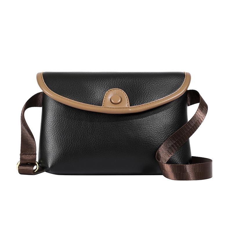 

Повседневная сумка в спортивном стиле женская 2024 весна новая тенденция универсальная модная сумка-мессенджер через плечо с контрастными цветами чёрный