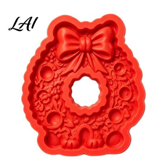 Creative DIY Home Decor Christmas Stepping Stone Mold Silicone Tree Santa Wreath Gingerbread Man Design Artistic Garden Ornament Mold Non
