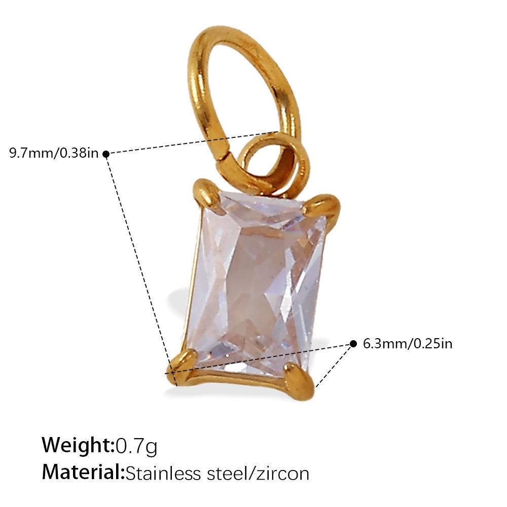 European and American creative colorful and diverse DIY pendant stainless steel plated 18K gold versatile pendant collection