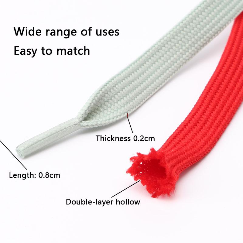 1 Pair Solid Flat Shoe Laces Canvas Shoelaces for Sneakers Woman Men Shoelace Classic Tennis Laces for Shoestrings