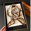 Women Luxury Design Silk Scarf Satin Hair Hairband Tie Neck Scarf Narrow Slanted Ribbon Neckerchief For Wedding Occupation