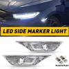 2Pcs Car LED Fender Side Indicator Lamp For 2016-2021 Honda Civic Sedan Hatchback Coupe Front Turn Signal Marker Lights