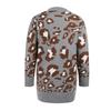 Women's Long Leopard Print Long-sleeved Sweater Cardigan