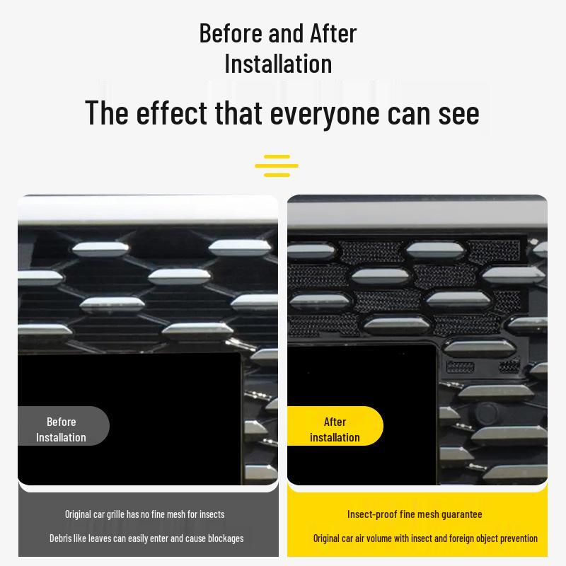 BYD Qin PLUS dmi/ev Insect Screen: Fits 25 Models, No Bumper Removal Required