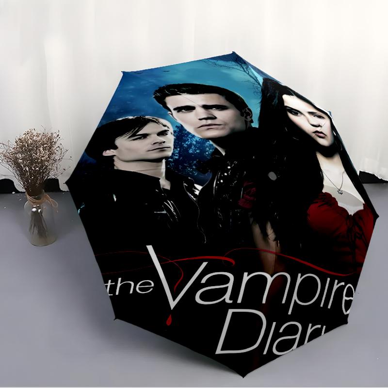 1pc The Vampire Diaries1 Umbrella, Sun Protection, And UV Shielding. It Has Eight Sturdy Ribs for Outdoor Use And Perfect Gift