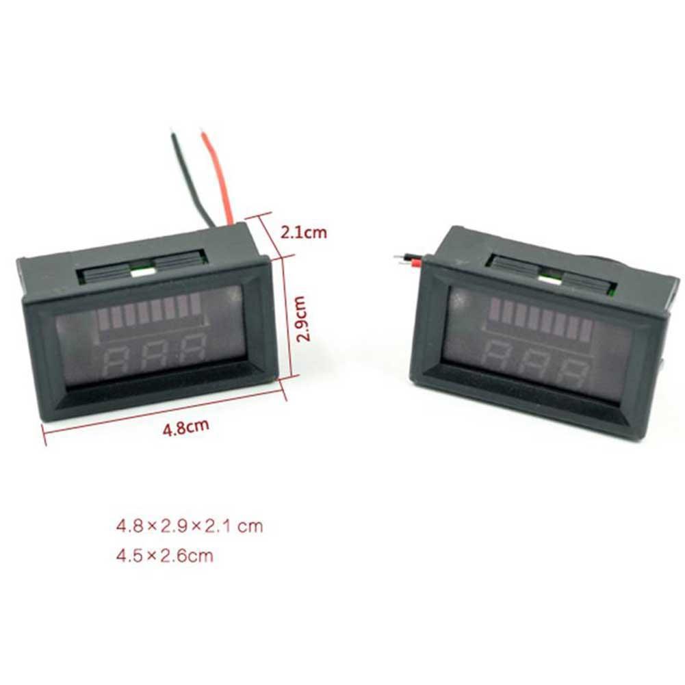 Universal Electric Vehicle Power Meter Battery Lithium Battery Power Meter LED Measuring Table Portable Gauge12 24 36 48 60V