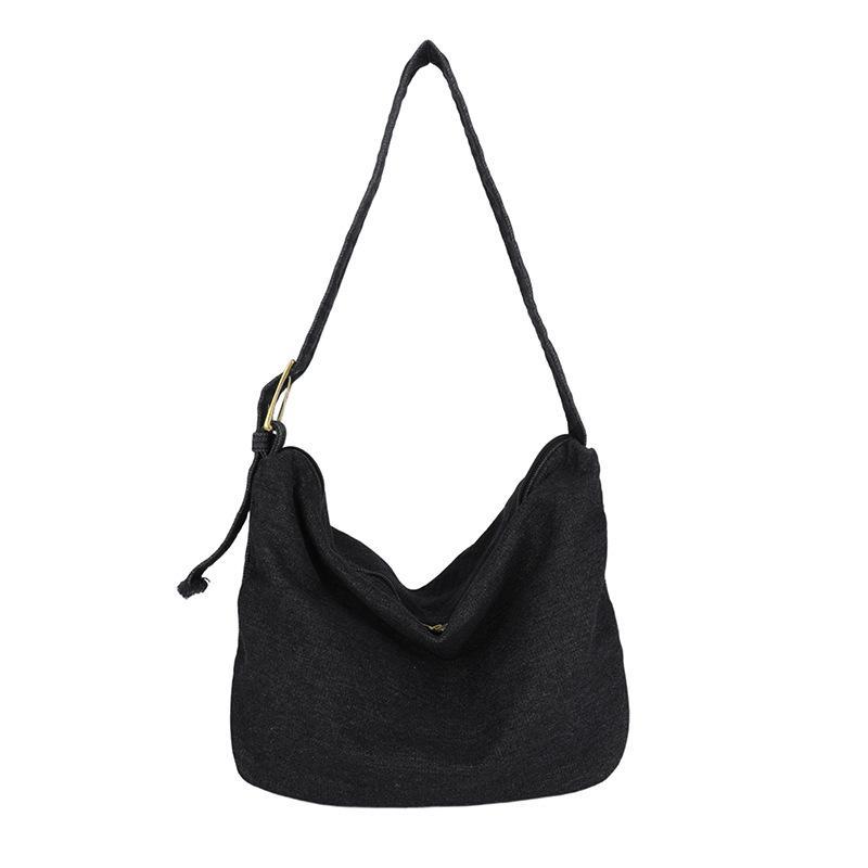 Spring Casual Tote Bag Large-capacity Single-shoulder Bag Women's Simple Canvas Crossbody Bag