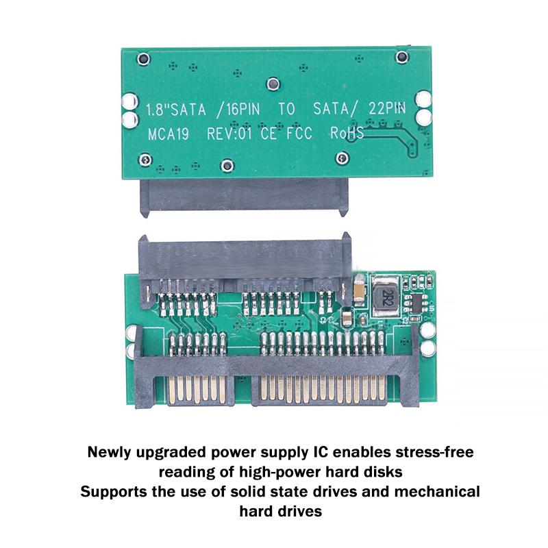 1.8 Inch Micro Sata To 2.5 Inch Sata Adapter Card 3.3V 22Pin Converter For Laptop Ssd Adapter Computer Adapters