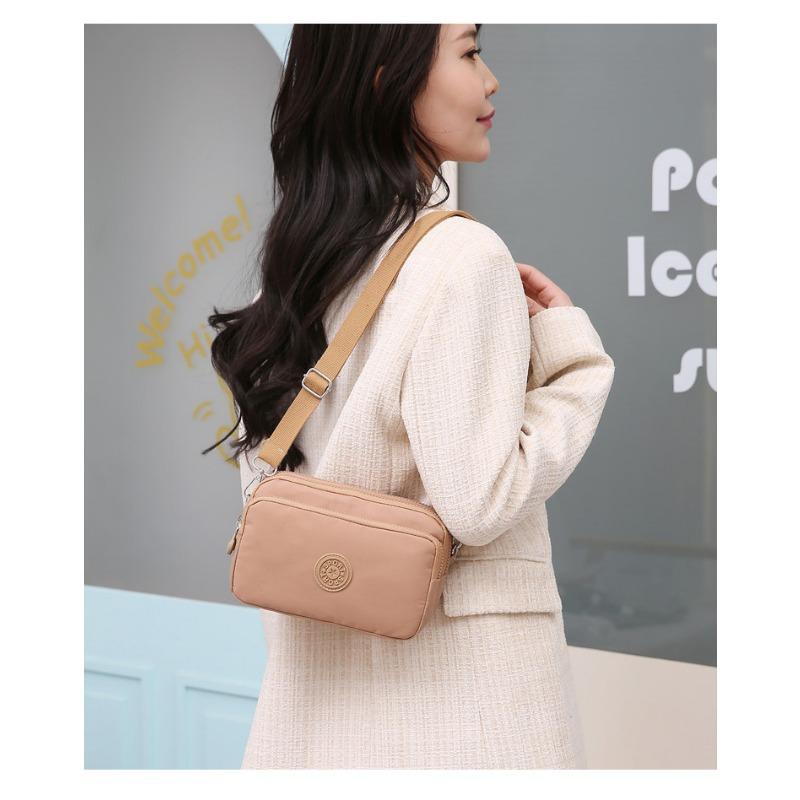 New Nylon Coin Phone Bag Three-Layer Horizontal Casual Middle-Aged Mom Bag Versatile Fashion Shoulder Crossbody Bag