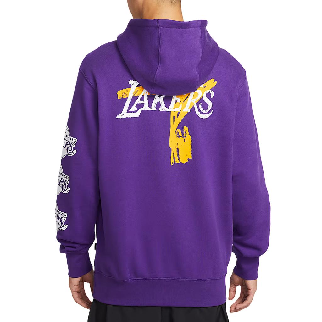 Nike Courtside NBA Los Angeles Lakers Solid Letter Hoodie Men hoodies IB2303-504