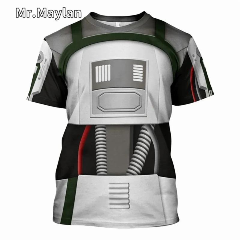 Maglietta Cosplay Costume di Darth Vader Stampa 3D Completa T-shirt da Uomo Nuova Moda Manica Corta Camicia Estiva Streetwear Unisex Magliette Top