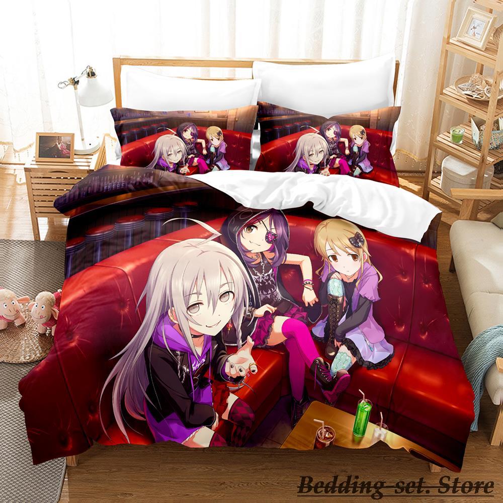 Comforter The Idolm@Ster Cinderella Girls Starlight Stage Bedding Set Single Twin Full Queen King Size Bed Set Kid Bedroom Duvet Sets