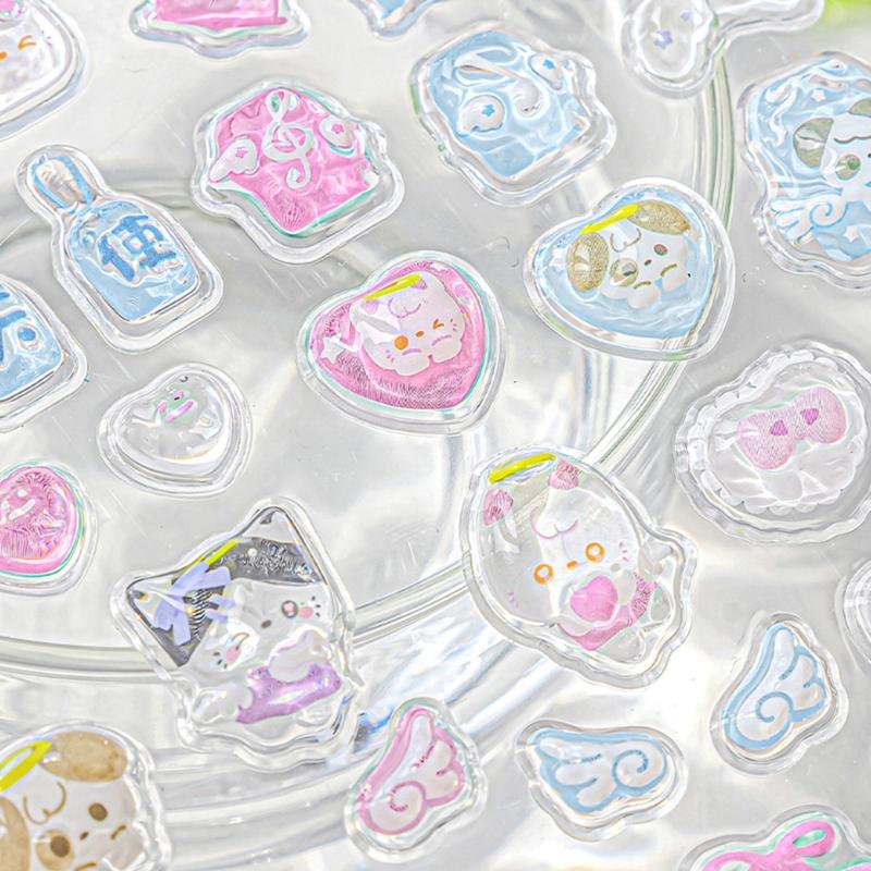 Cartoon Sticker 3D Stereoscopic Sticker Reward Sticker Bottle Sticker Decorative Sticker for Journal