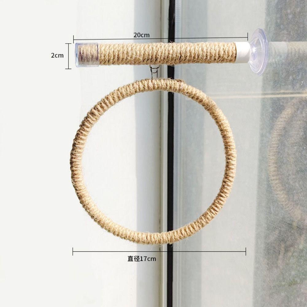 Linen Rope Bird Toy Swing Set Suction Cup Bird Claw Beak Grinding Bar  Climbing Exercise