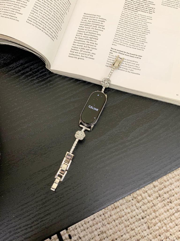 Redmi Watch 4/5 Kamelien-Diamantarmband & Xiaomi Smart Band Metallarmband