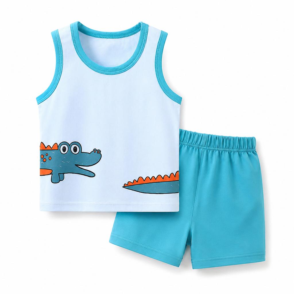 Children Sets Kids Clothes Boys Girls Vest Suit Summer Children's Clothing Baby Cotton T-Shirts Shorts Tank Top Sleeveless