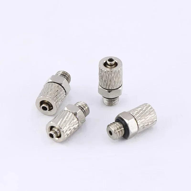 10Pcs 3mm 4mm 5mm 6mm OD Male Thread Mini Pneumatic Pipe Connector Screw Through Quick Fitting Air Tube Fast Twist Joint SMC typ