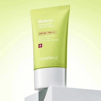 CENTELLIAN 24+ Madeca Derma Shield Safe Sun Cream 50 Ml SPF50+ PA++++, Kbeauty, Korean Cosmetics, Sample