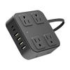 Flat Plug USB Ports Plug Strip 6 USB Ports 8 AC Outlets Extender with Cable Extender US Standard Socket Strip