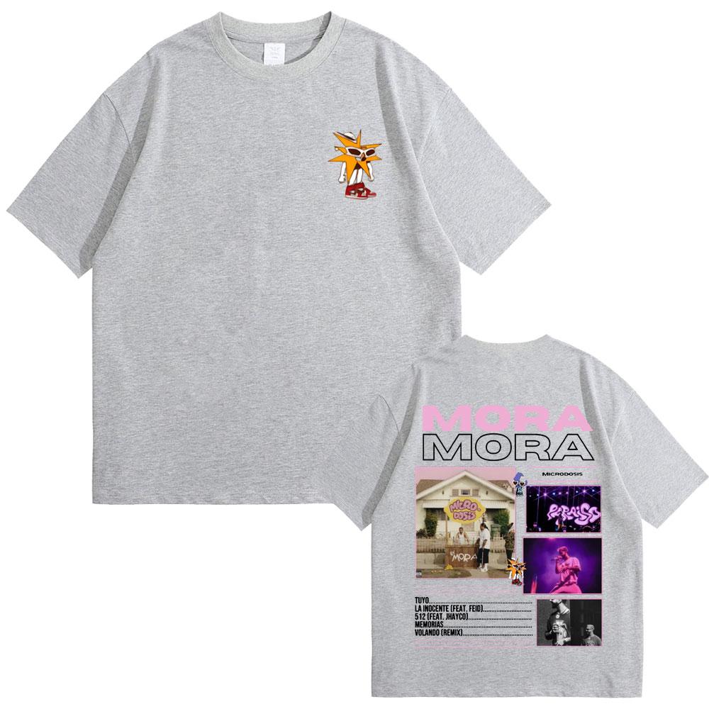 Rapper MORA MICRODOSIS Album Tour 2025 Tshirt Men Women Hip Hop Fashion Vintage Short Sleeve Tshirt Casual Oversized Streetwear