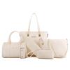 Sechsteiliges Set von Handtaschen, Umhängetaschen und Crossbody-Taschen mit geprägtem Rautenmuster
