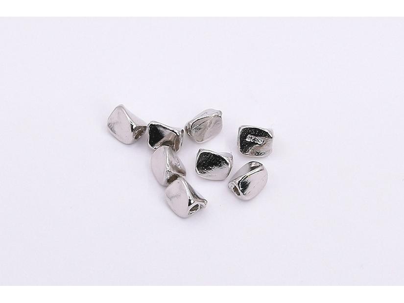 S925 Sterling Silver Square Loose Spacer Beads for DIY Handmade Jewelry