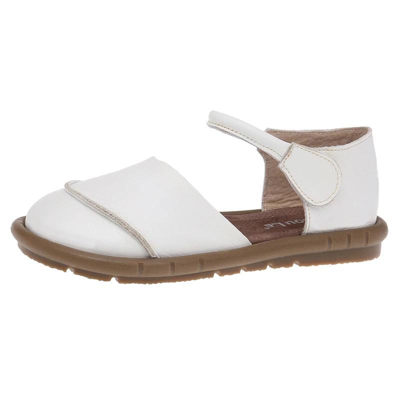 Fashion Retro Handmade brown Leather Flats Sandals 2025 Summer New Casual Versatile Comfortable Soft Sole Women's Shoes