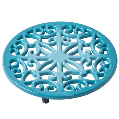 Tatiuh (Tatiu) Trivet, Cast Iron, Enamel Coated, 20cm, Heat Resistant, with Non-Slip Rubber, Suitable for Dutch Ovens, Enamel Pots, and Clay Pots,