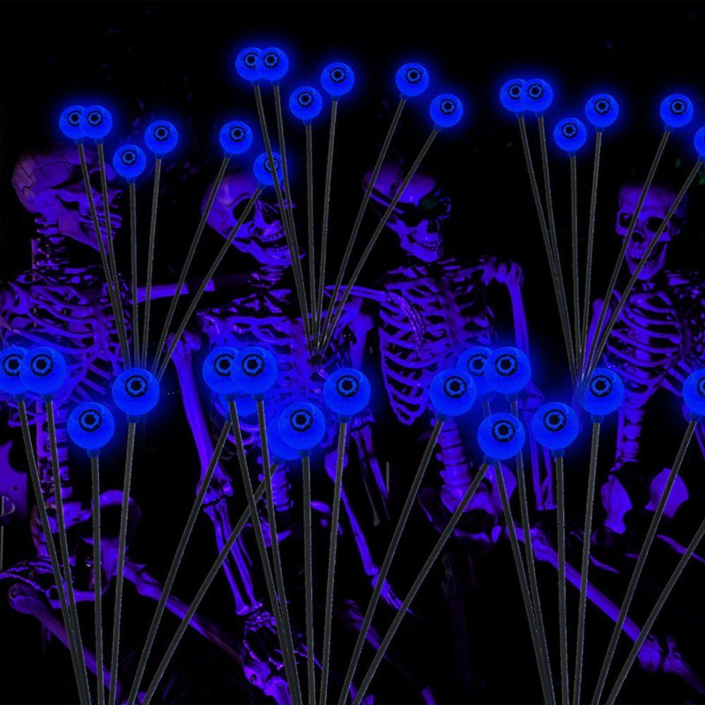 6PCS Decorative Halloween LED Eyeball Lights Plug-in Light Outdoor Scary Decoration Lights Ground