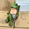 Zonne-LED Schommelstoel Kikker Tuinbeeldje Standbeeld, Waterdicht Buiten Tuin Decoratie Ornament, Ideaal Halloween Kerst Vakantiecadeau