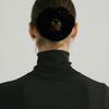 AVVINA PELLE Silk Velvet Scrunchie (M) - Black